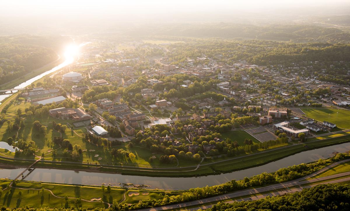 Athens campus from the air