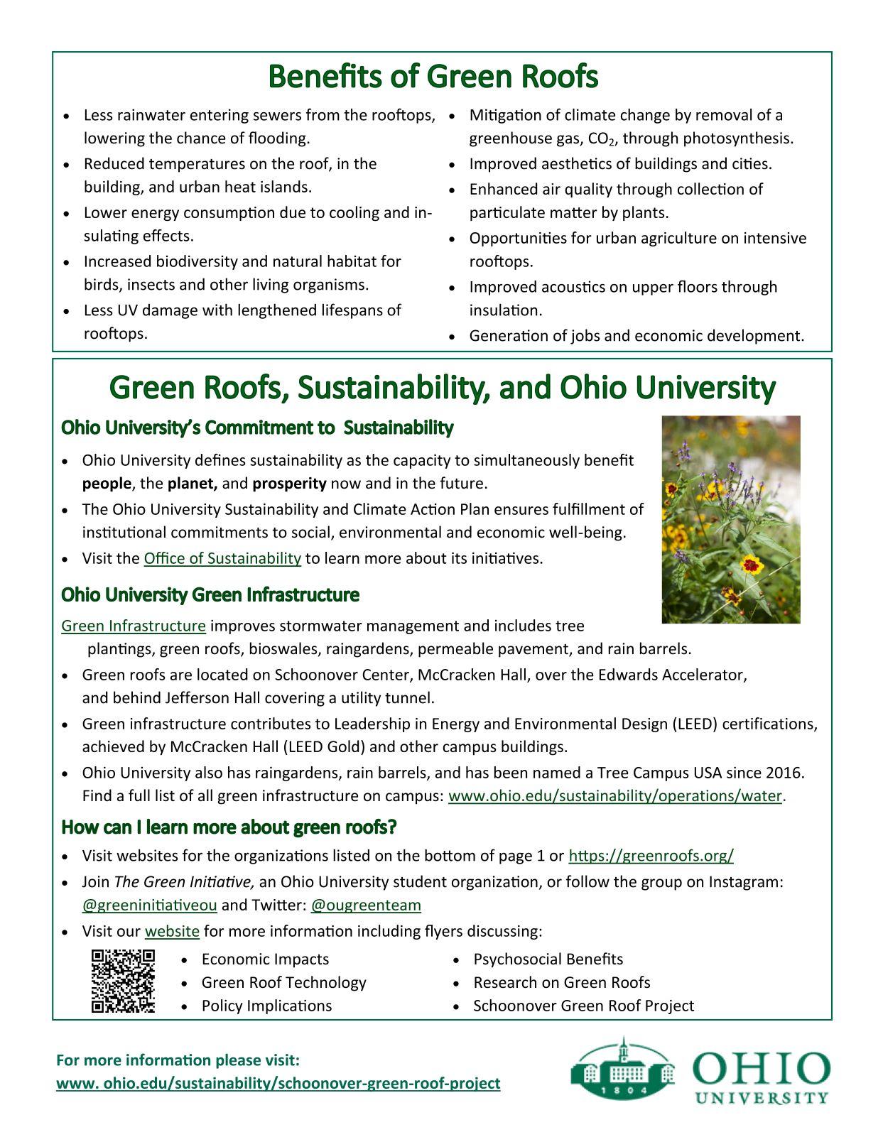 image of a flyer on green roofs p 2
