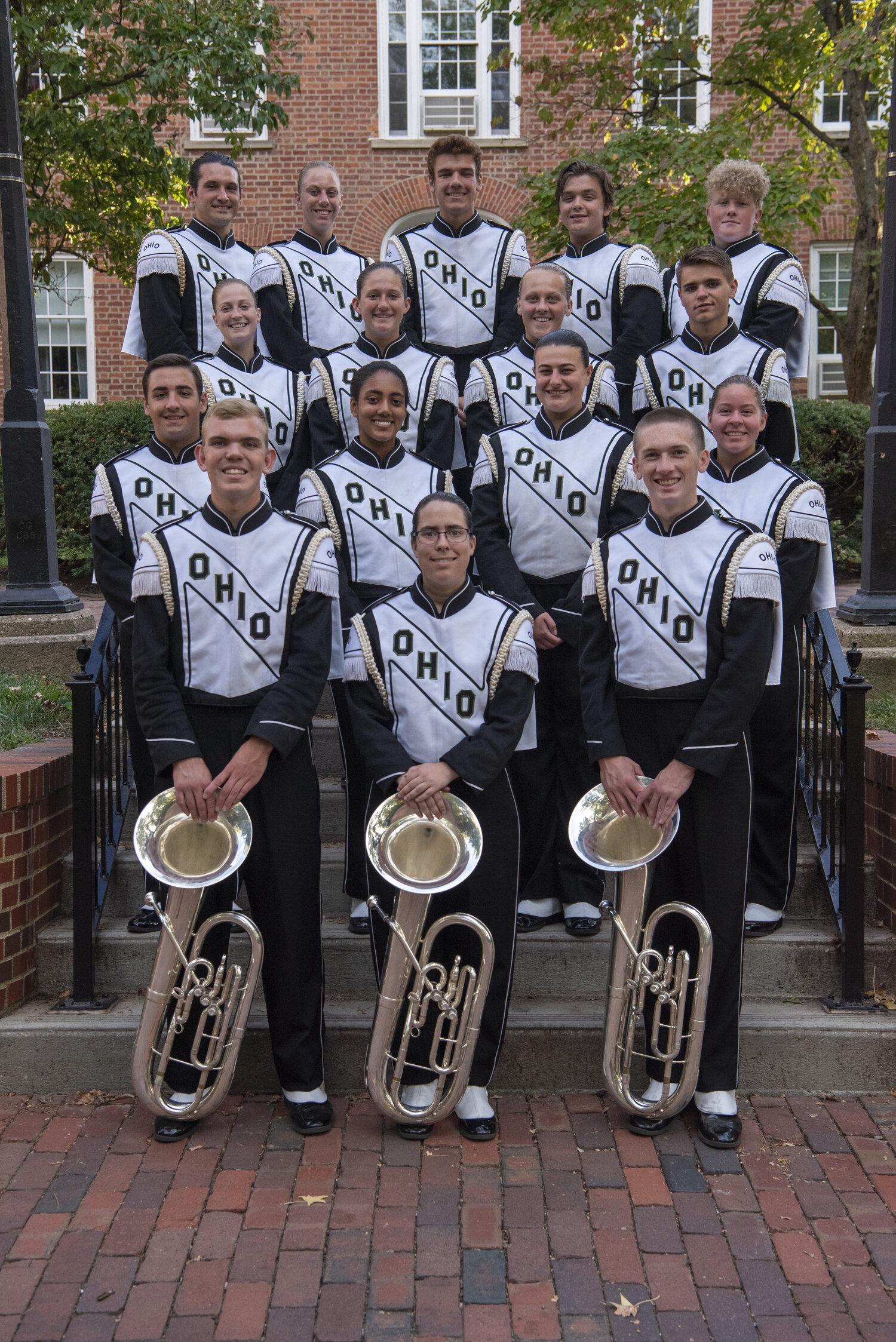 Marching 110 baritone tuba players