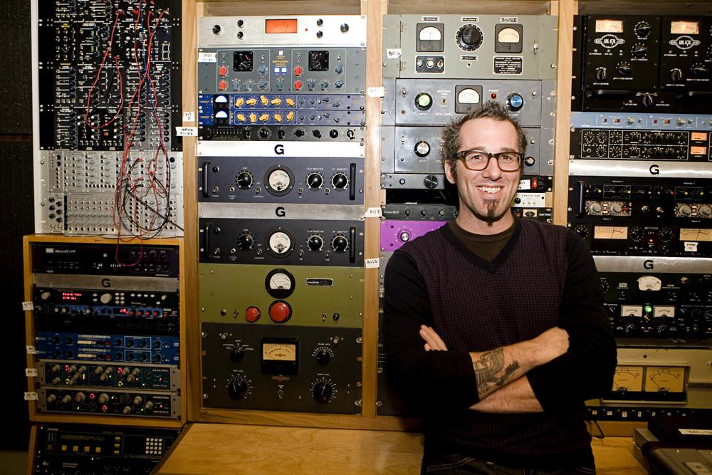 Joel Hamilton in the recording studio.