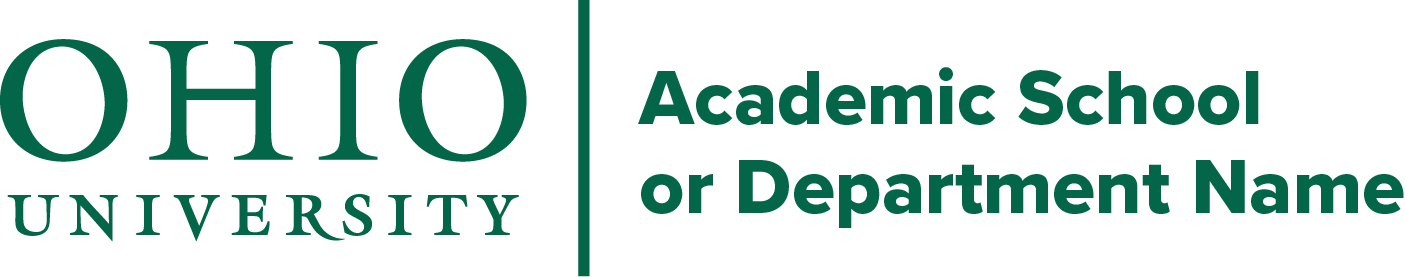 Ohio University standard lockup for department logos