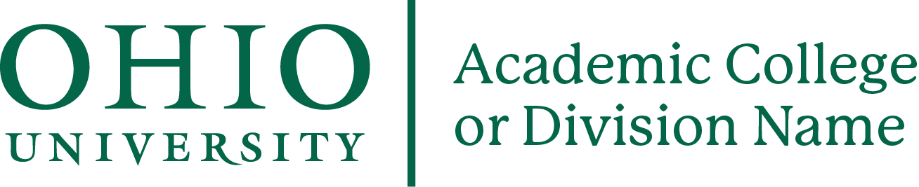 Ohio University standard lockup for unit logo