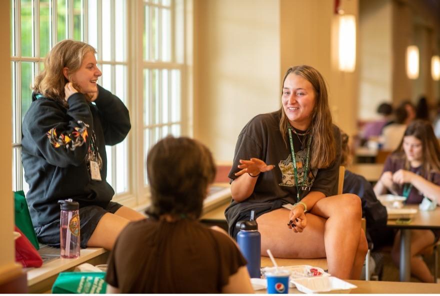 Students at orientation