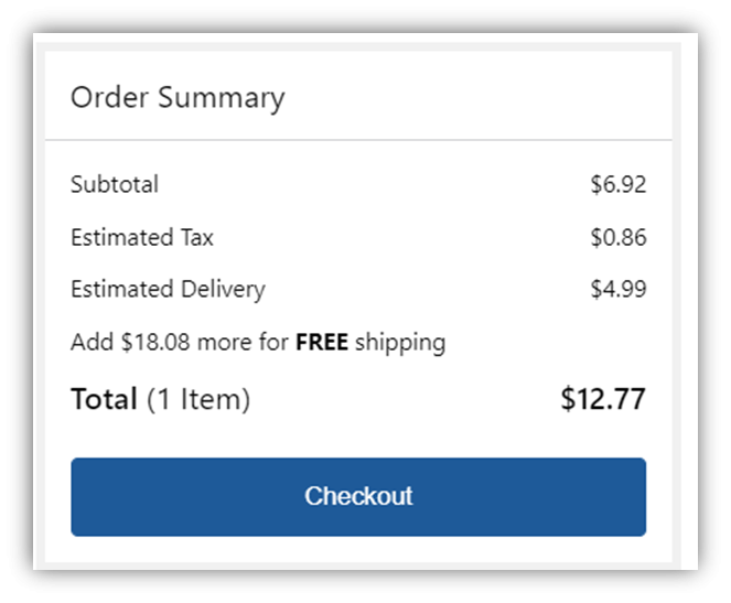 Order Summary Example