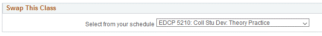 Image of Swap This Class Drop Down Menu