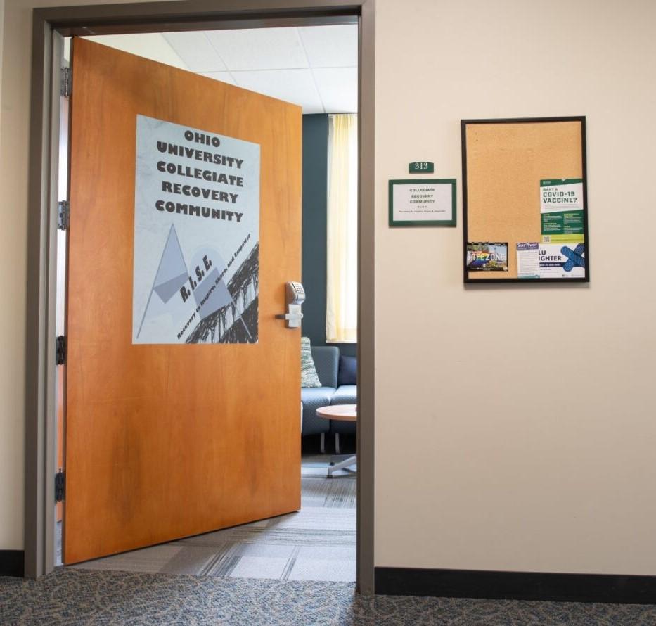 Collegiate Recovery Community Entry Door