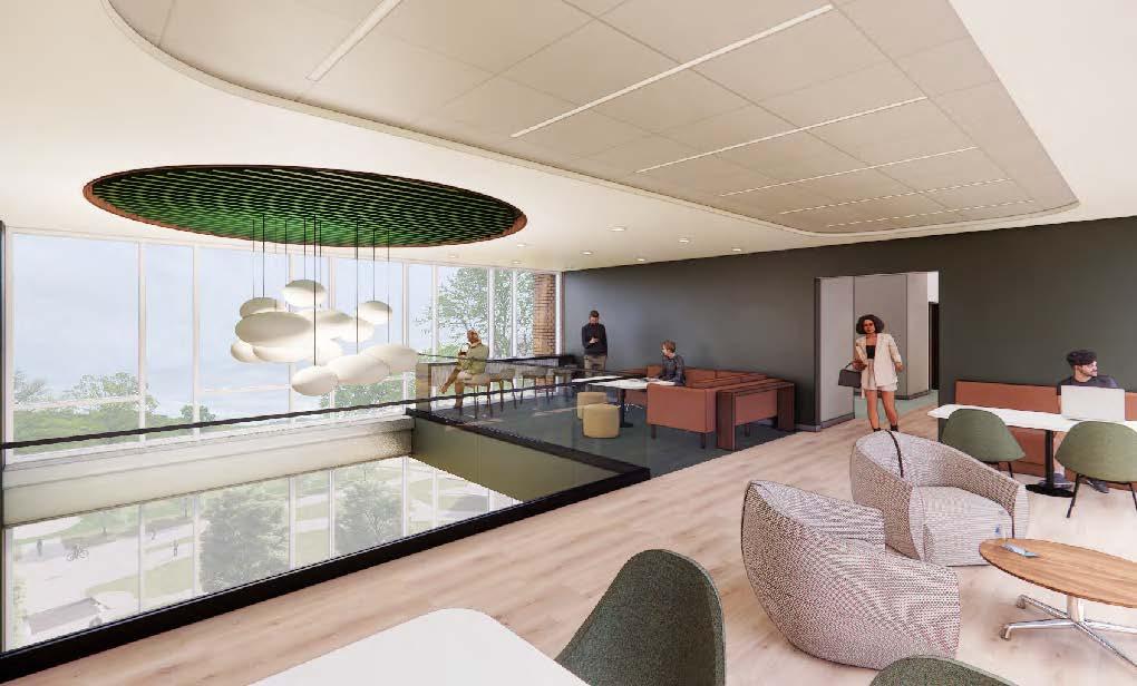 Two story amenity rendering for new South Green construction project
