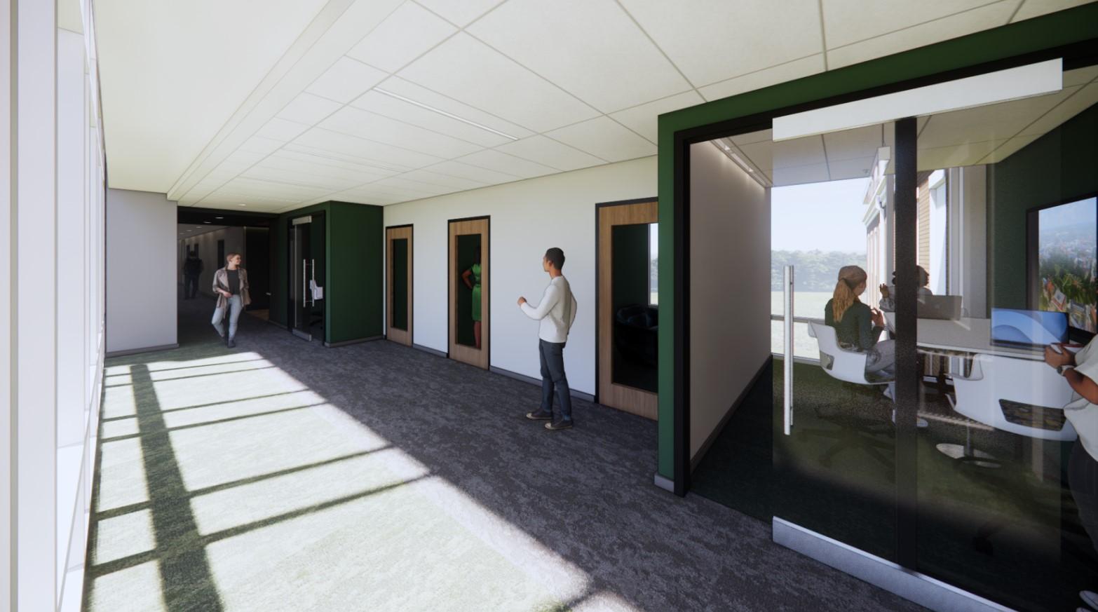 Master plan rendering a corridor