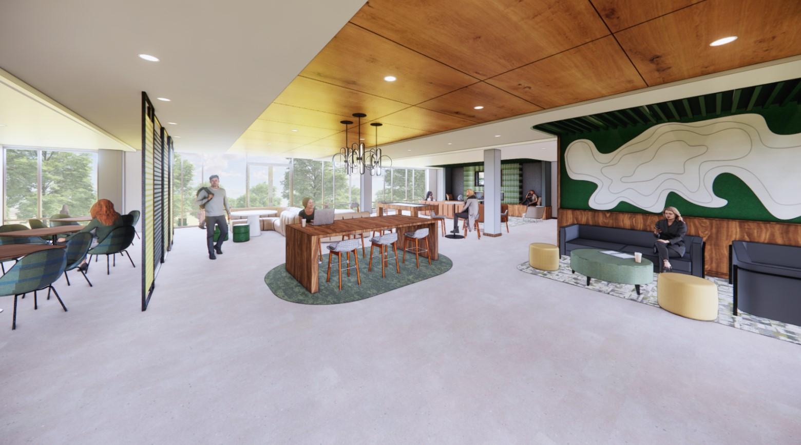 Master plan rendering of the main lobby