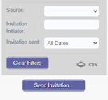 Image depicting the Send Invitation Button in PaymentWorks
