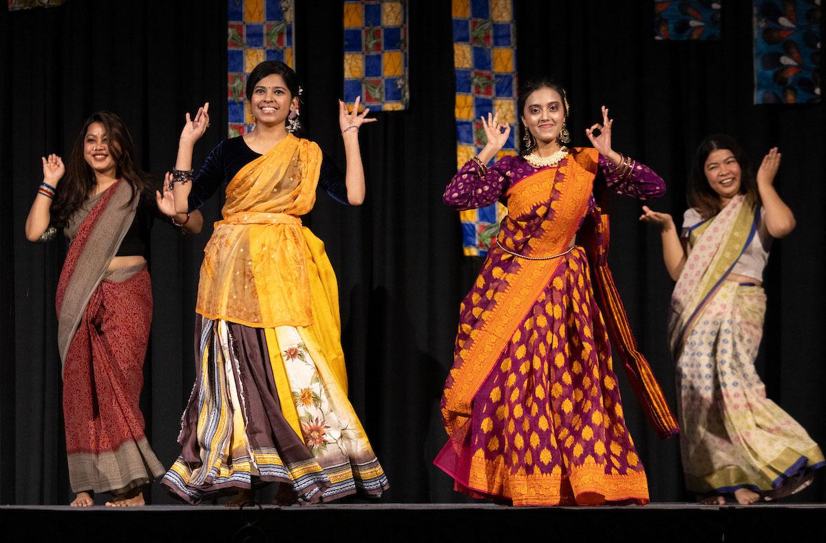 International students dance during the International Student Union dinner.