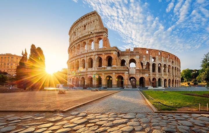 The Roman Colosseum.