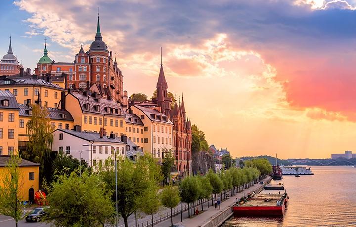 City view on Baltic Sea.