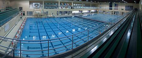 Full olympic-size pool inside Ohio University's Aquatic Center