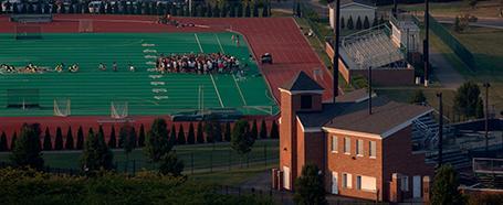 Pruitt Field, with a full practice field and surrounding running/racing track