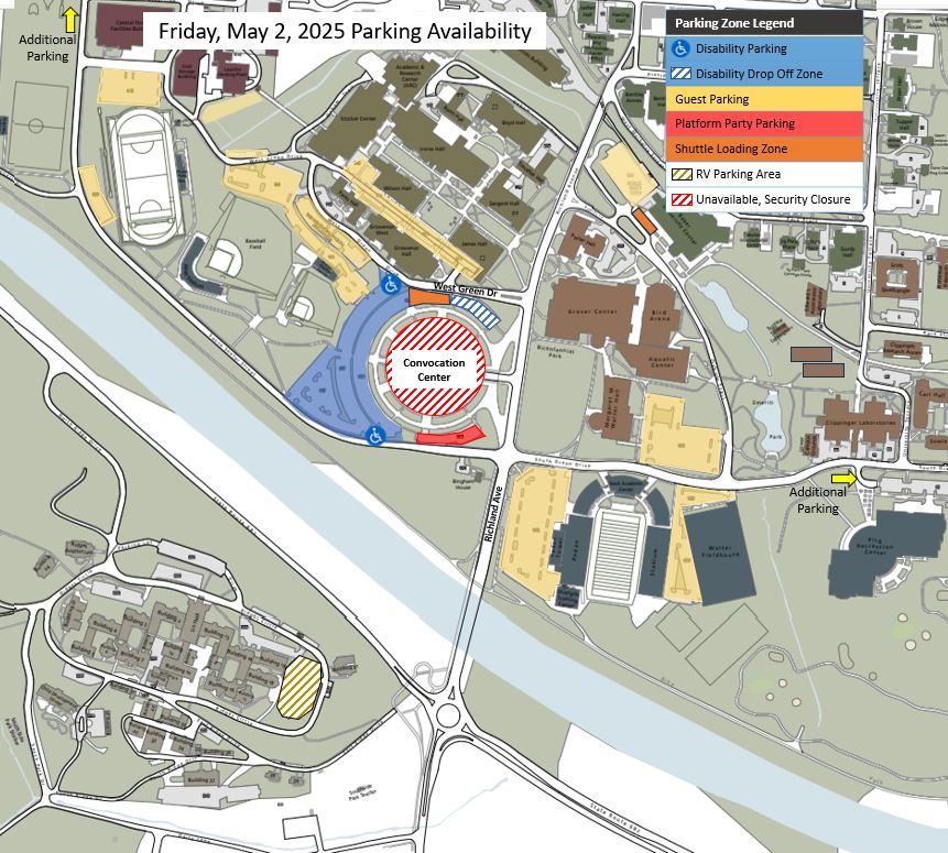 Spring Commencement 25 Friday Parking