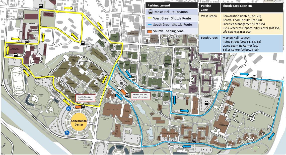 Spring Commencement 25 Transit Map
