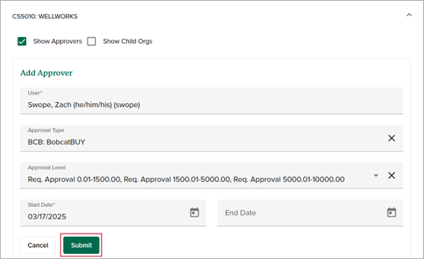 Example, Submit