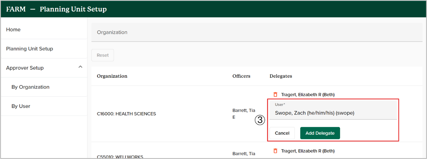 Example, Add Delegate Button
