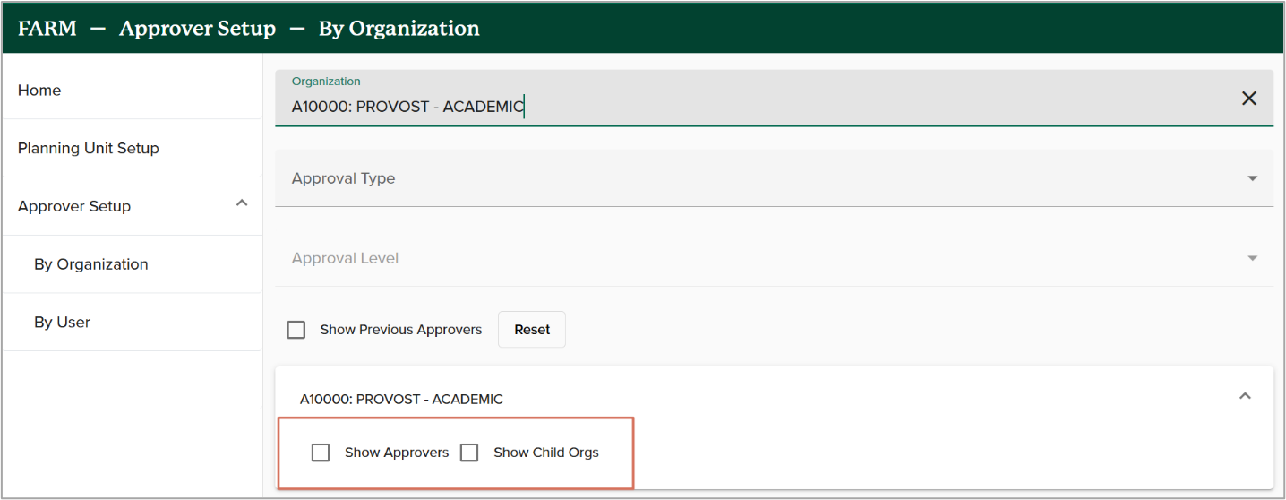 Example, Organizing Results