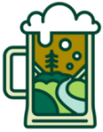 Design of beer stein with Ohio hill scene inside.