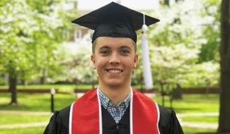 Student Cyle Goldrick at graduation