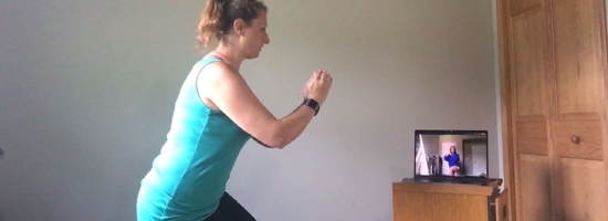client training with a personal trainer via Teams