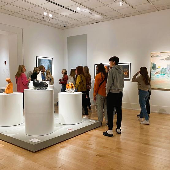 People in an art gallery