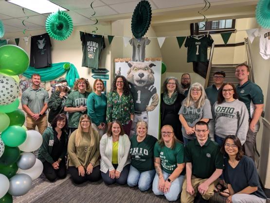 OHIO BSC Staff with Decorated Hall for Homecoming 2024