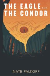 Animated image of canyon with orange eye in the sky.