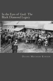 Black and white image of group gathered outside coal mine.