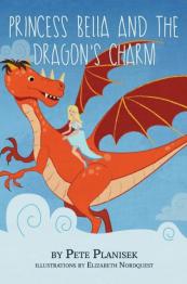 Princess riding on back of dragon.