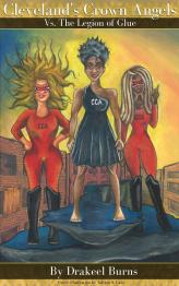 Three women in super hero suits.