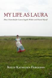 Woman walking in green grass field.