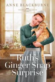 Woman holding ginger cat.