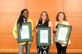 OUtstanding Administrators 2023-24 Marcquis Parham, Jenn Bennett, Michelle Price