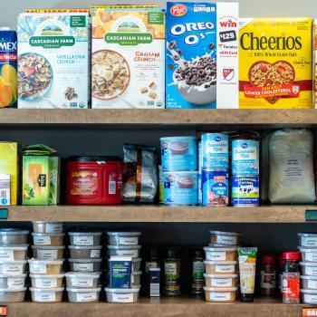 non perishable food on shelves