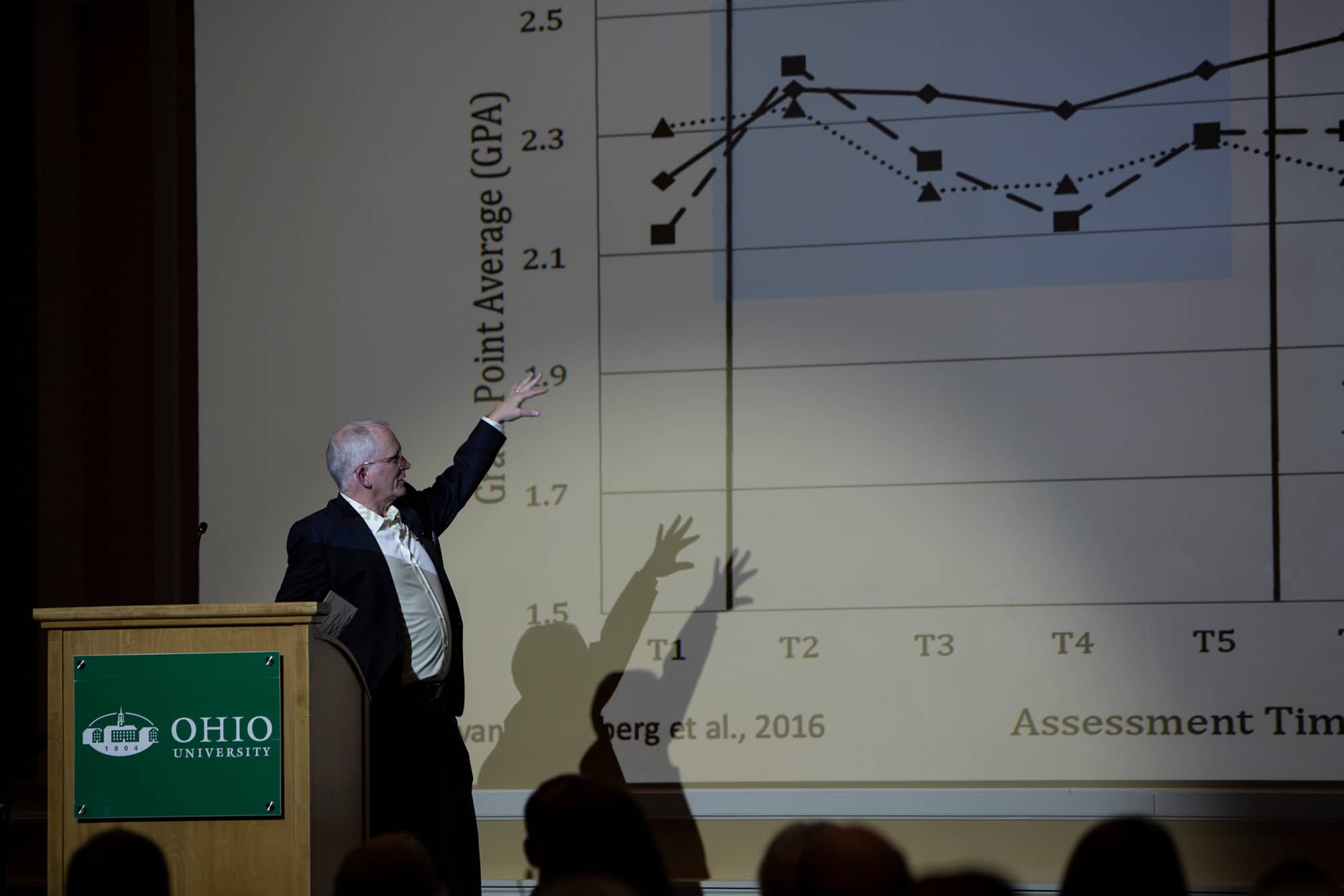 Dr. Evans discussed his work throughout his career as part of the Distinguished Professor Lecture.