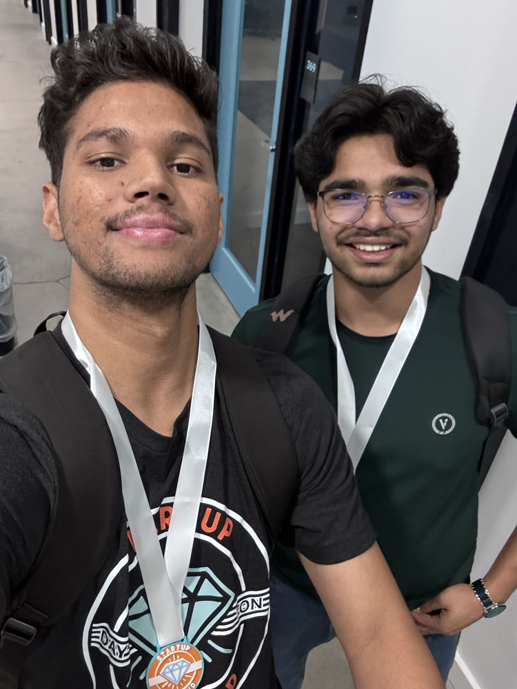 Two men taking a selfie at Techstars Weekend Dayton