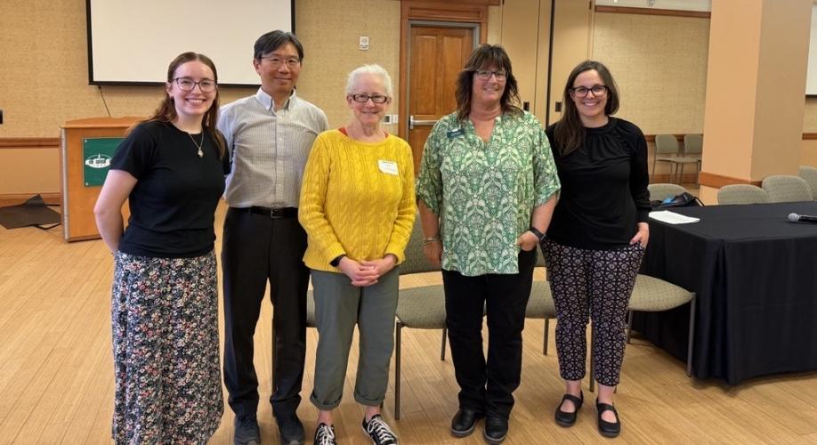 Caitlyn Neill, Chao-Yang Lee, Jennie Klein and Nicole Byrd, Lisa Martin