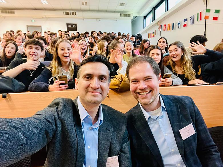OHIO Professor Laeeq Khan takes a selfie while Institute of Technology (IUT) at the University of Angers in France.