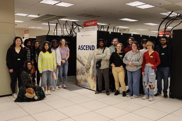 Ohio University students tour OSC’s data center at the State of Ohio Computer Center.