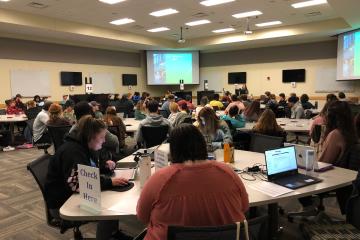 Students studying at the Academic Achievement Center