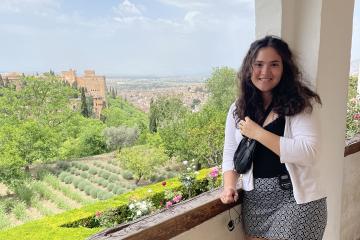 Alyssa Cruz is shown in Granada, Spain