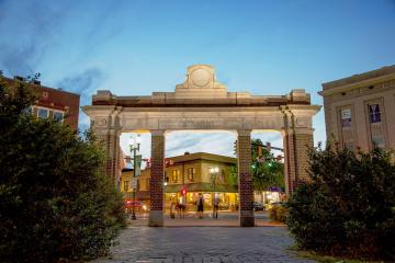 College Gate stands where The City of Athens meets College Green, at the center of campus. 