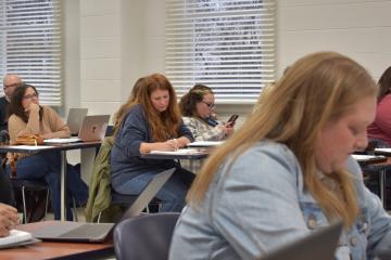 students in class