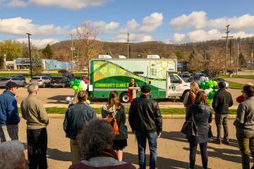 Celebration of the Heritage Community Clinic's new mini mobile unit