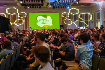 Audience listen to a presentation at the 2024 Music Industry Summit