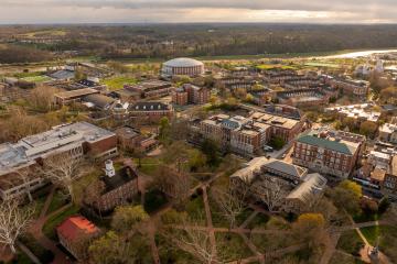Ohio University's Athens Campus is shown in this aerial image