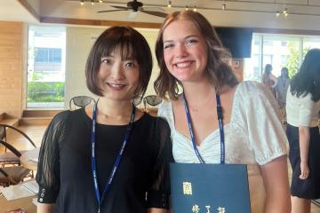 Madison Drosieko and Chubu University Sensei 